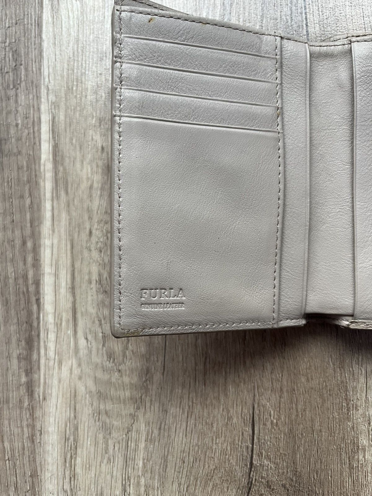 Furla Furla Genuine Leather Compact Wallet – Taupe Size ONE SIZE - 4 Thumbnail