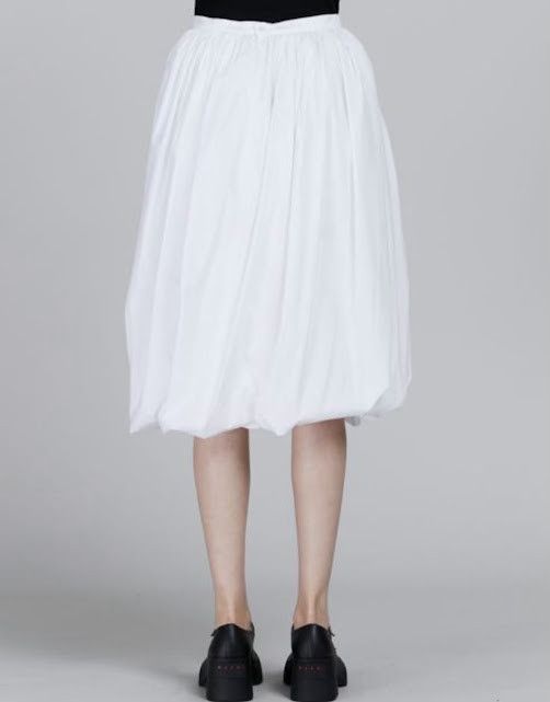 Marni o1w1db10125 Ballon Midi Skirt in White Size 27" / US 4 / IT 40 - 2 Thumbnail