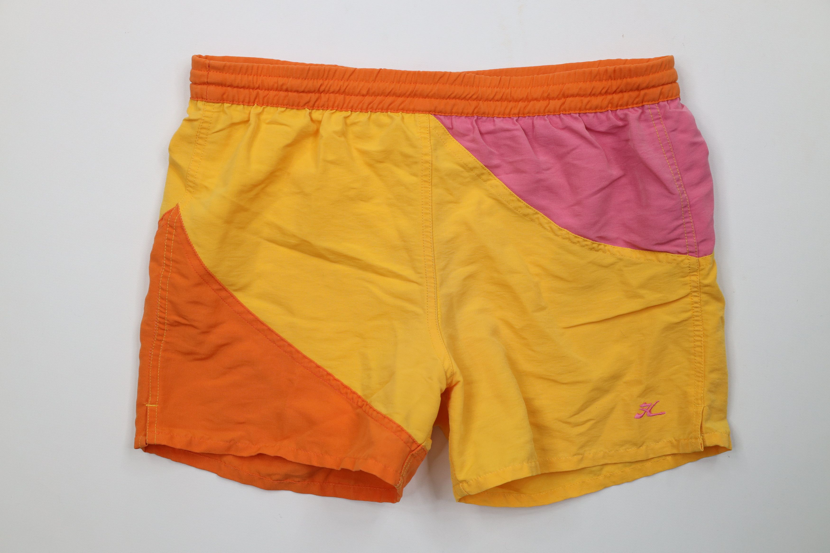Vintage Vintage 70s 80s Hobie Surfing Block Lined Shorts Swim Trunks Size US 34 / EU 50 - 1 Thumbnail
