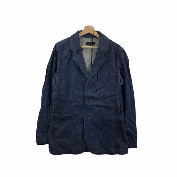 Japanese Brand MOVIN JAPAN Pure Indigo Denim Jeans Blazer Sport Coat Size US L / EU 52-54 / 3 - 1 Thumbnail