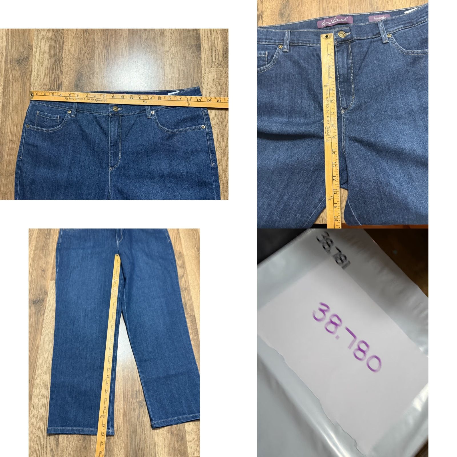 Gloria Vanderbilt Gloria Vanderbilt Jeans Women's Plus Size 18W Amanda Blue 39" Length 29" Inseam Denim Straight 5-Pocket Size 40" / US 18 - 8 Thumbnail