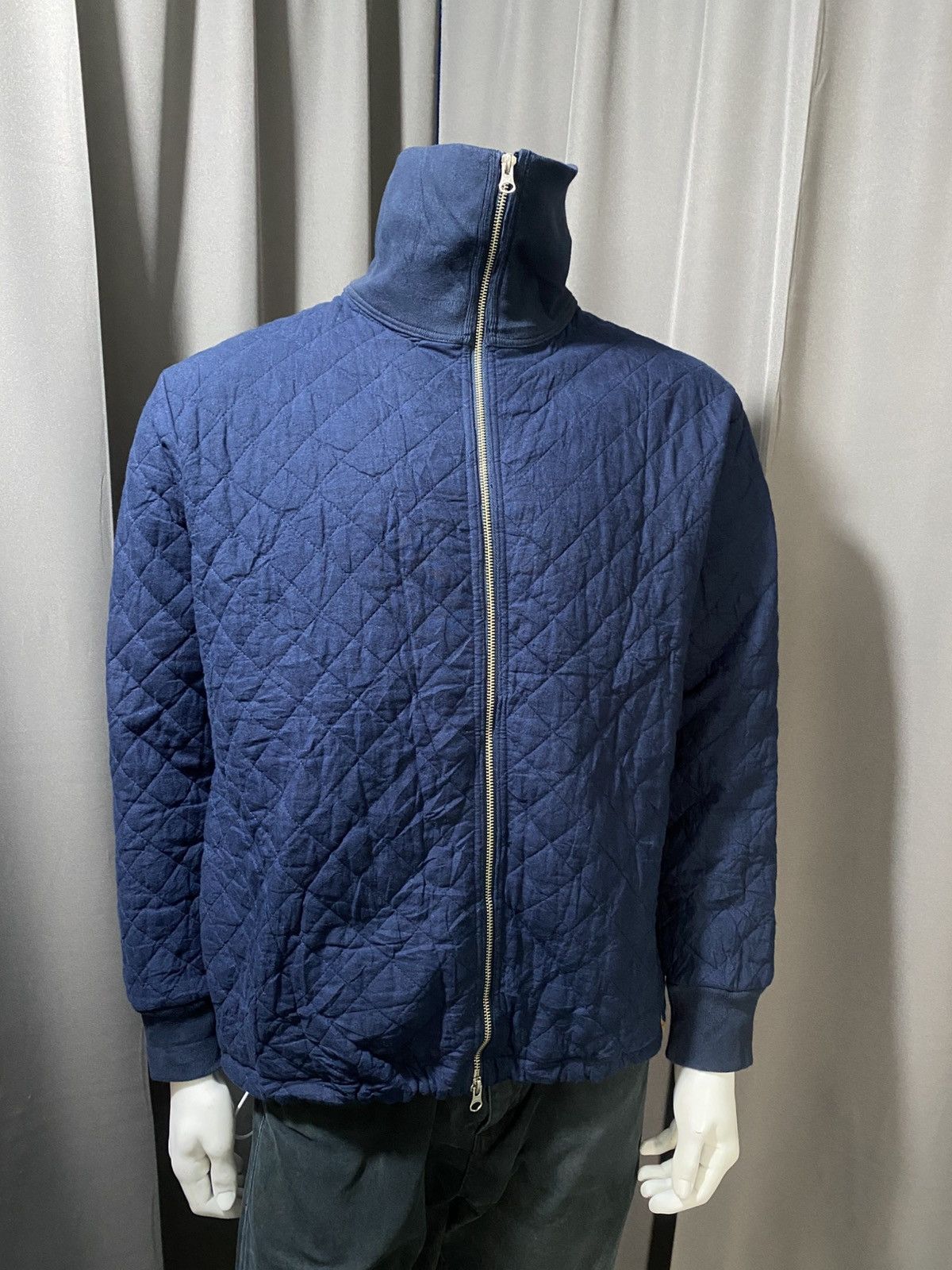 Japanese Brand Rehacer- Hand-Dyed Indigo Quilted Jacket Size US L / EU 52-54 / 3 - 3 Thumbnail
