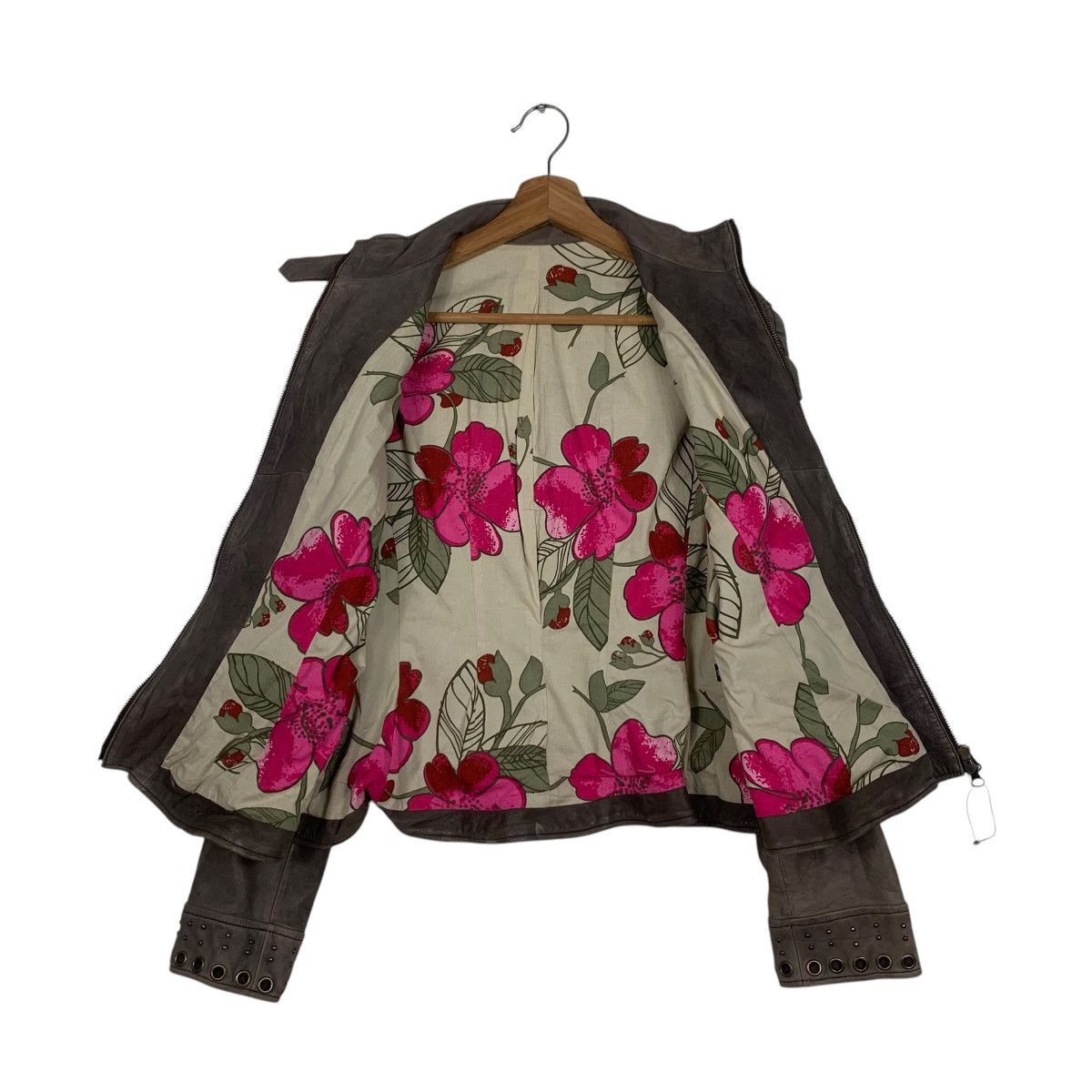Japanese Brand Stylish Fashion Women’s Leather Jacket #1800-C16 Size S / US 4 / IT 40 - 9 Thumbnail