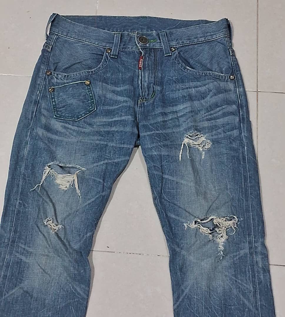 Edwin × Japanese Brand Rare 💥 Distressed Edwin Jeans Size US 34 / EU 50 - 3 Thumbnail