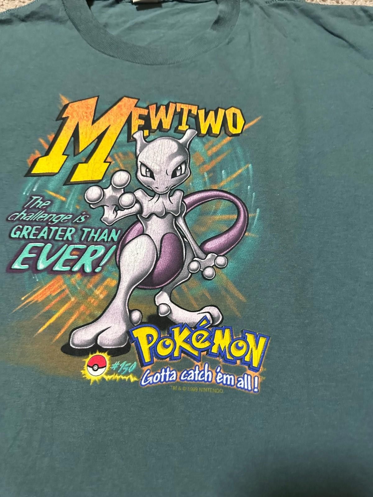 Nintendo Vintage Pokémon Mewtwo T-Shirt Size Youth XL Nintendo Size US S / EU 44-46 / 1 - 5 Thumbnail