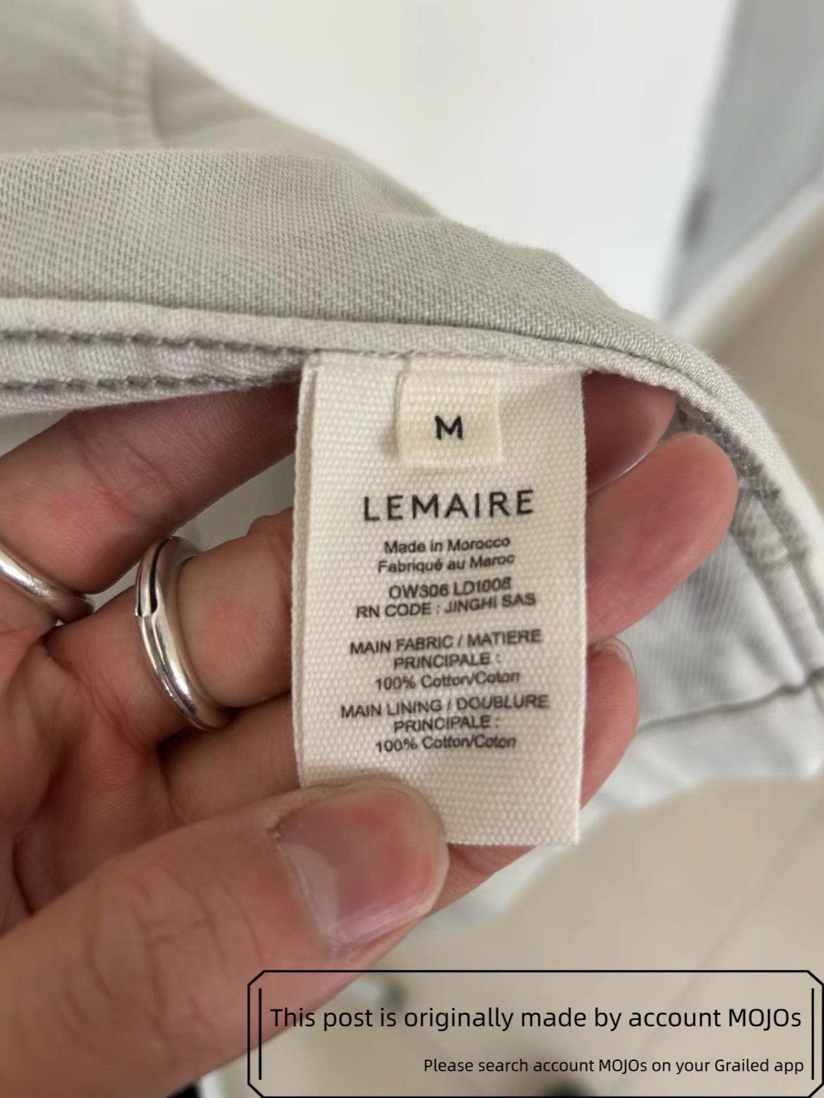 Lemaire Sz M Lemaire Boxy Light Gray Denim Jacket mojos2101 Size US M / EU 48-50 / 2 - 6 Thumbnail