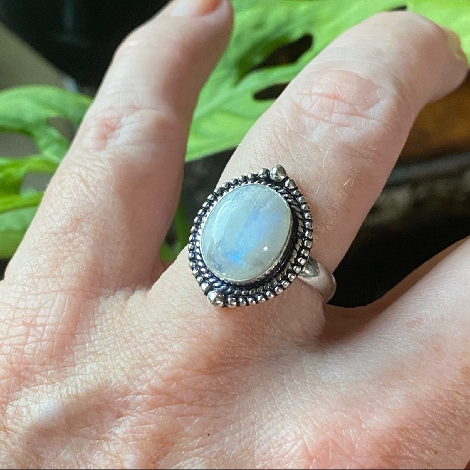The Unbranded Brand Moonstone Sterling Silver Ring Size 6 Size ONE SIZE - 4 Thumbnail