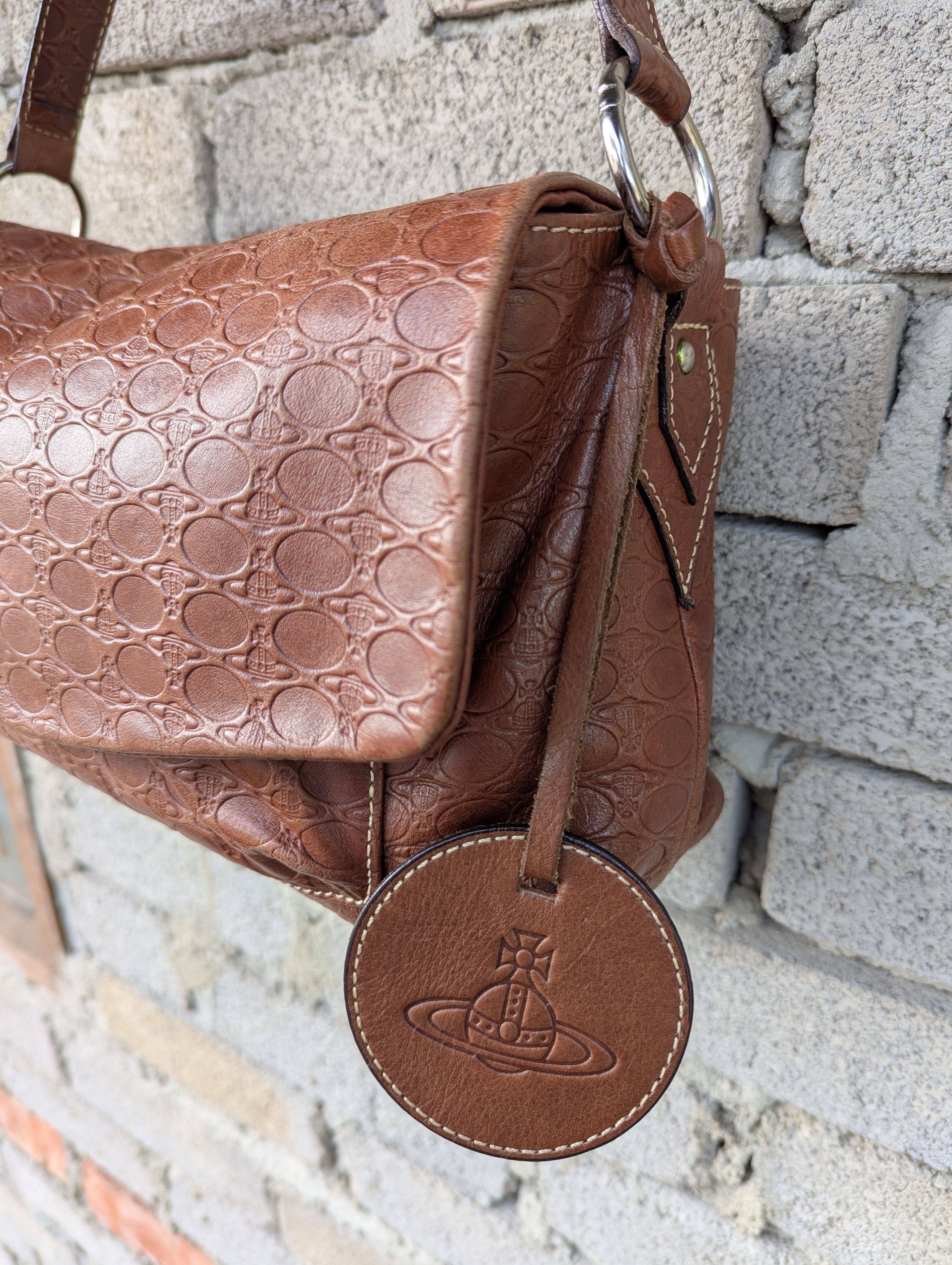 Vivienne Westwood Iconic Vivienne Westwood Orb Logo Leather Hand Bag Shoulder Size ONE SIZE - 6 Thumbnail