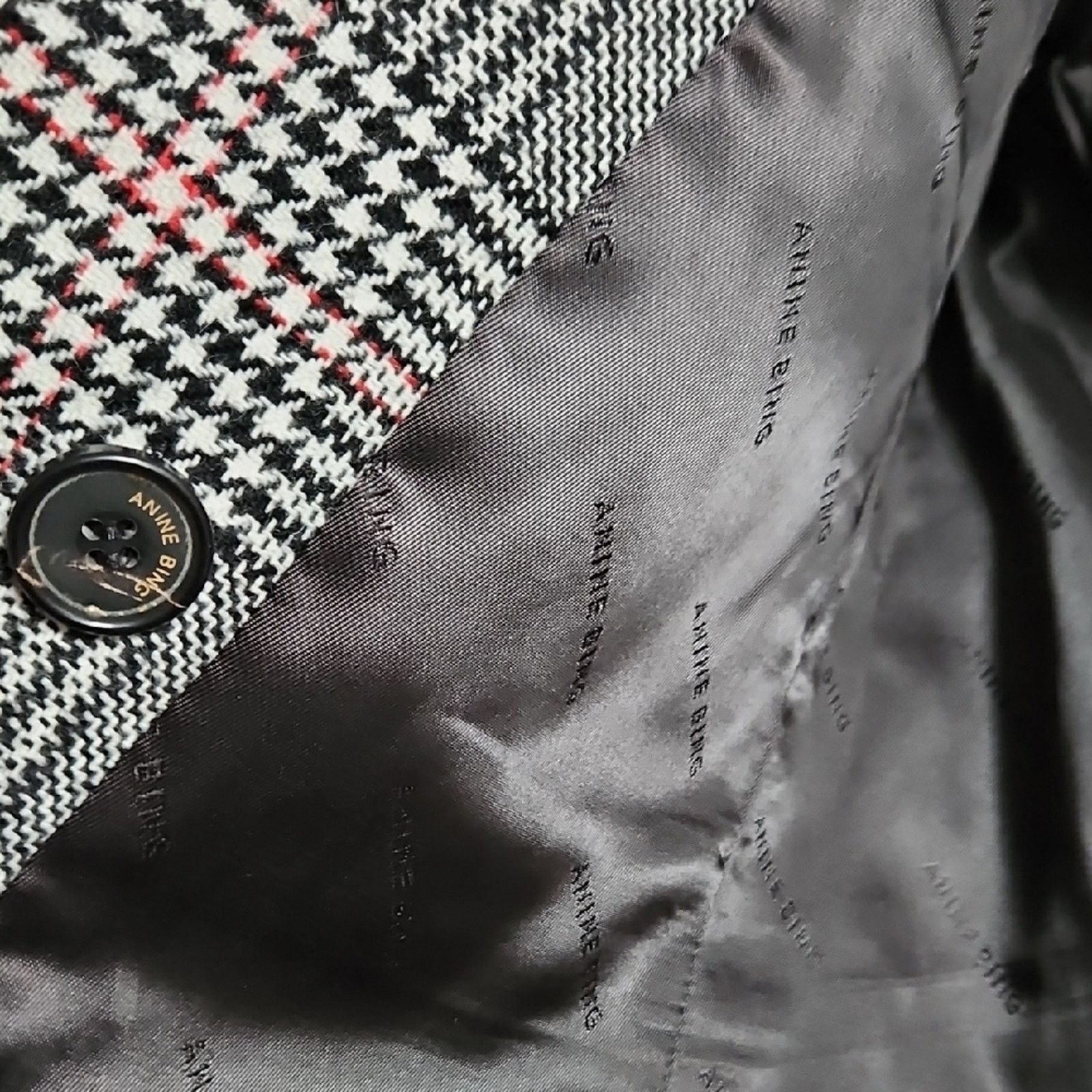 Anine Bing Anine Bing Size S Black and White Checkered Blazer Size S / US 4 / IT 40 - 5 Thumbnail