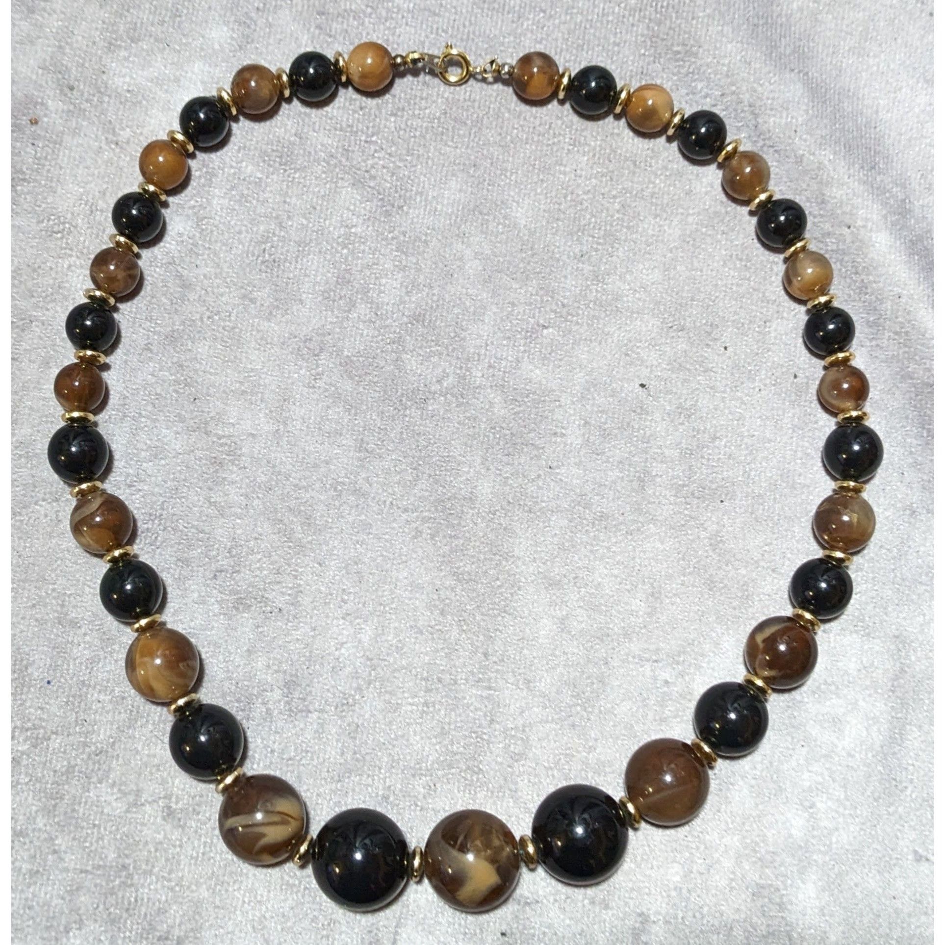 Other Elegant Retro Brown And Black Beaded Necklace Size ONE SIZE - 8 Thumbnail