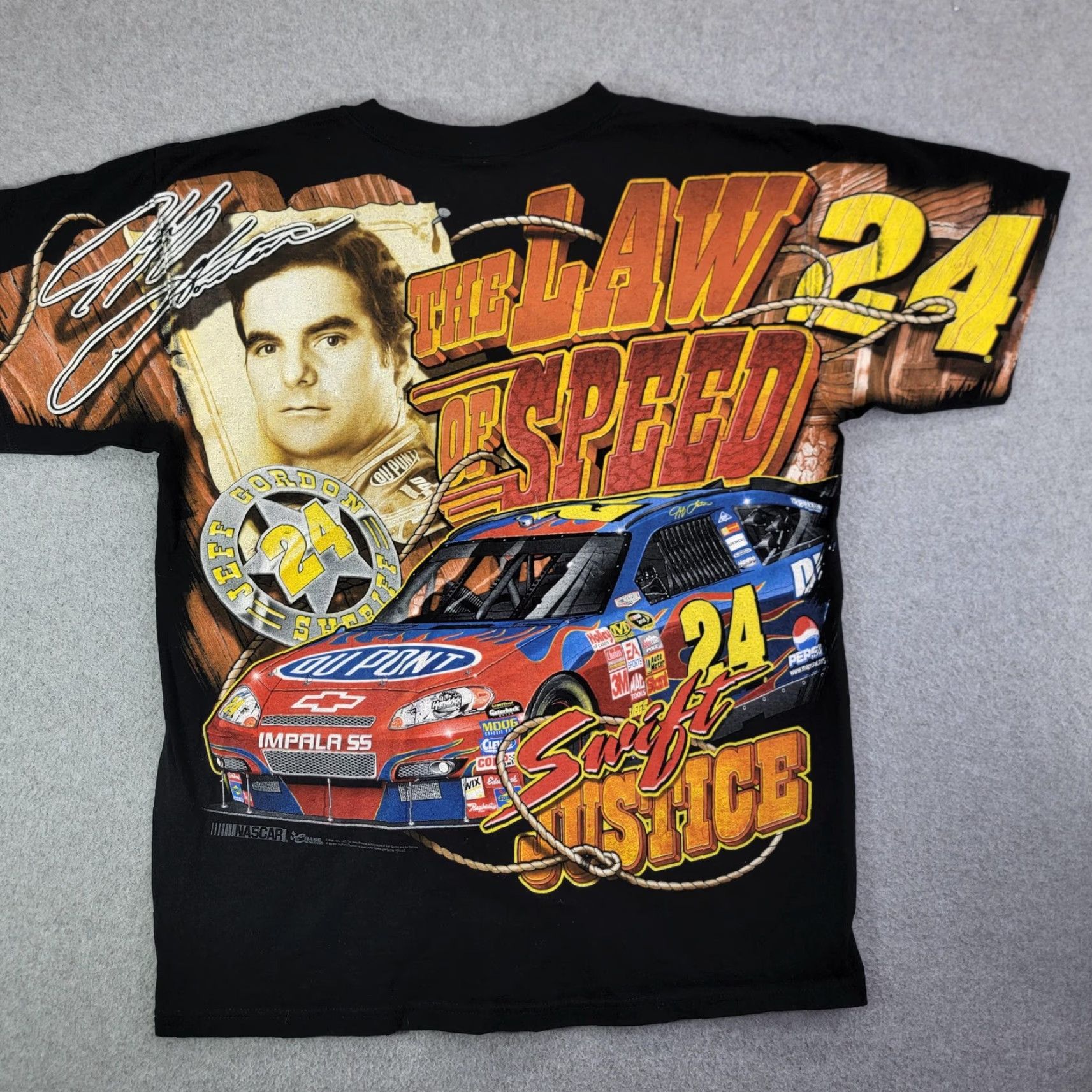 Chase Authentics VINTAGE Chase Authentics Shirt Mens L Black Jeff Gordon NASCAR Graphic Tee Size US L / EU 52-54 / 3 - 3 Thumbnail
