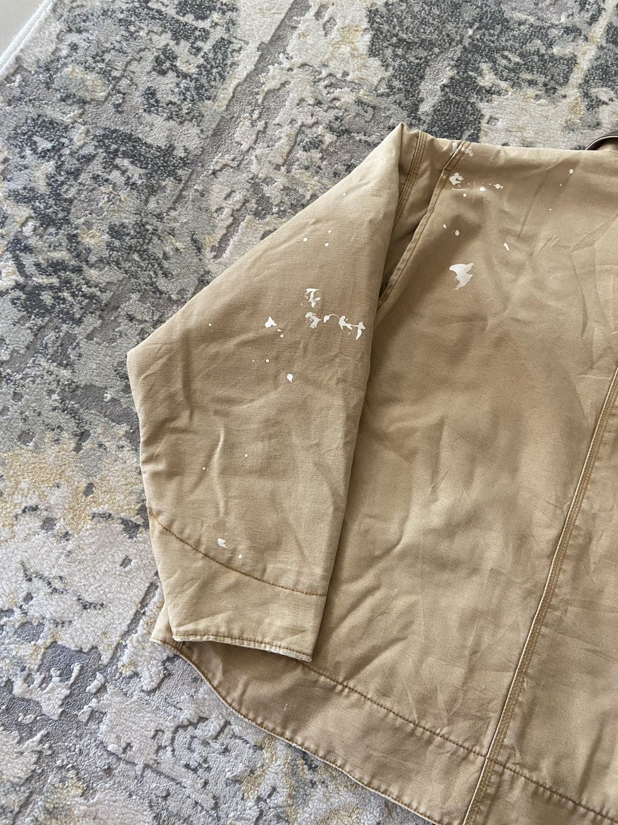 Beams Japan FW22 BEAMS PAINT SPLASH DETROIT JACKET BEIGE Size US M / EU 48-50 / 2 - 5 Thumbnail