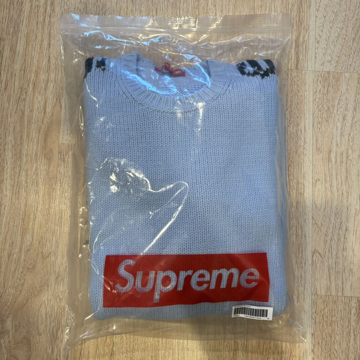 Supreme Supreme Old English Sleeves Sweater Size US XXL / EU 58 / 5 - 2 Thumbnail