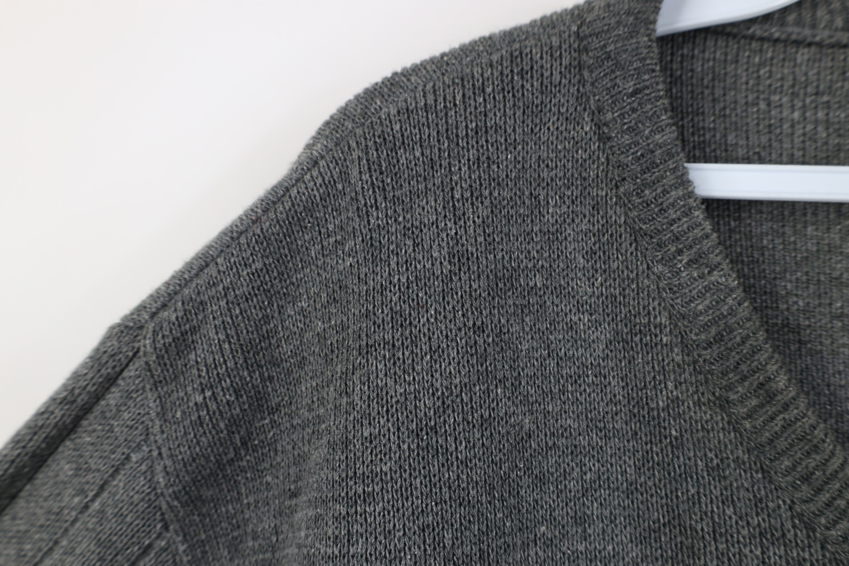 Vintage Vintage 90s Streetwear Heavy Ribbed Knit V-Neck Sweater Size US XL / EU 56 / 4 - 5 Thumbnail