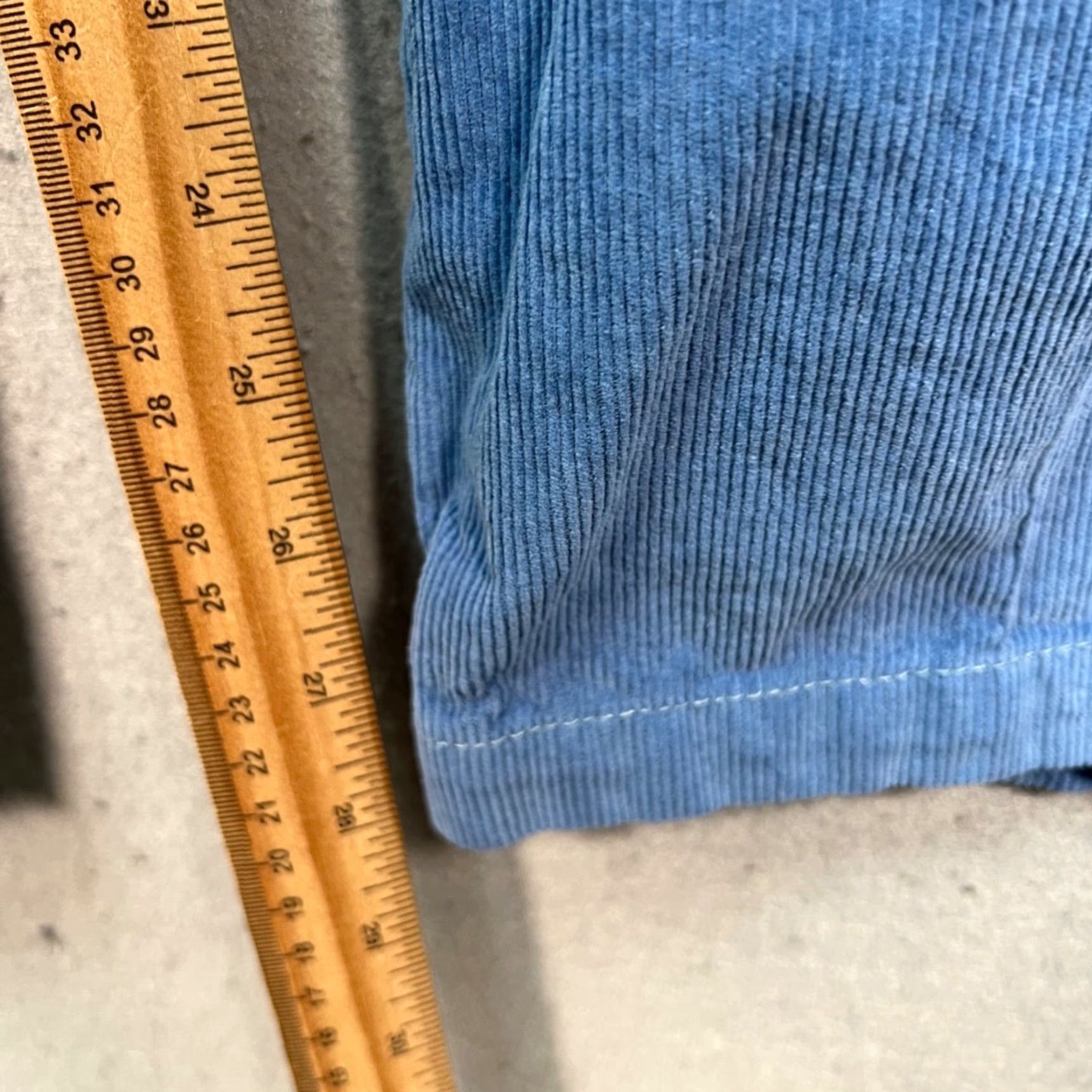 Bdg BDG Mens Medium Blue Corduroy Carpenter Jogger Pants Elastic Waist-Flat Front Roomy Casual Mens Pants Size US 31 - 7 Thumbnail
