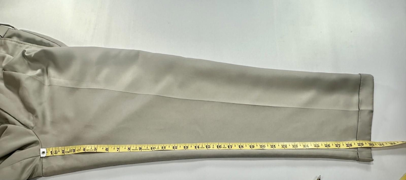 Savane Savane Pleated Straight Leg Chinos Beige Mens 33/30 Size US 33 - 5 Thumbnail