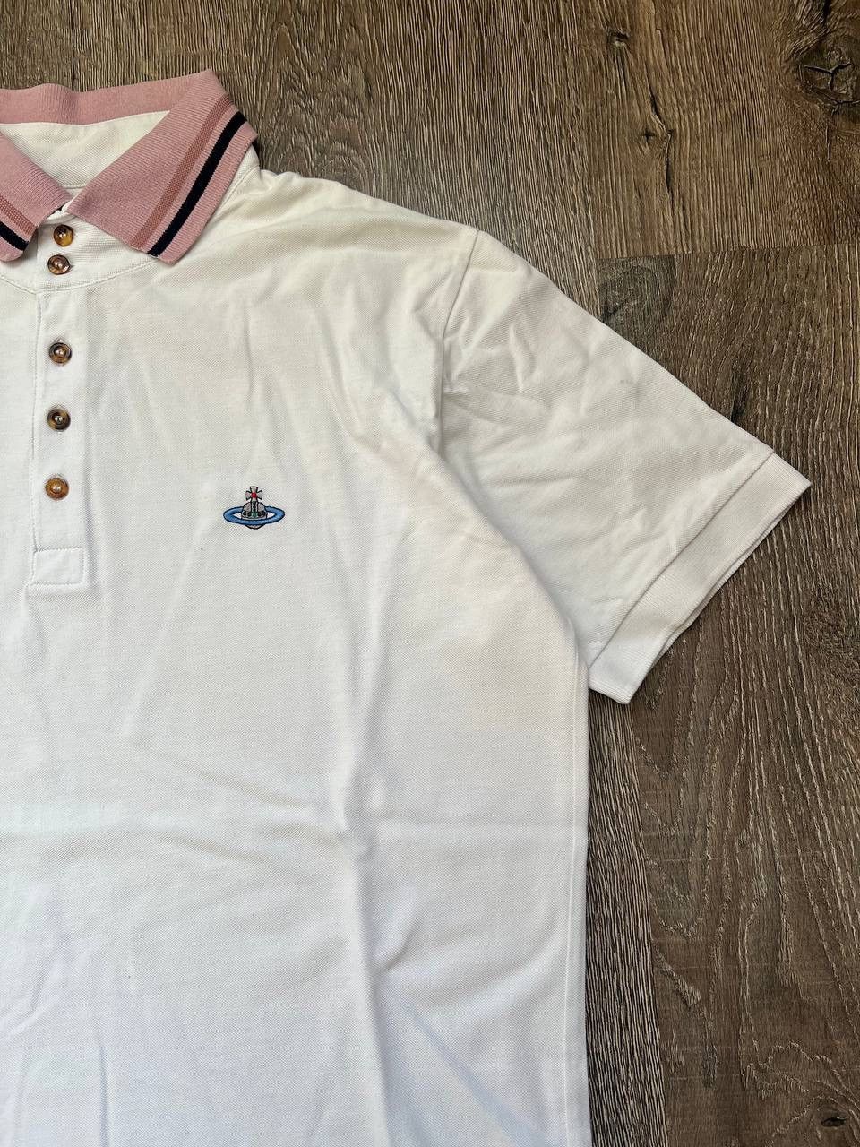 Japanese Brand × Vivienne Westwood Vintage Vivienne Westwood polo shirt t white pink Size US XL / EU 56 / 4 - 3 Thumbnail