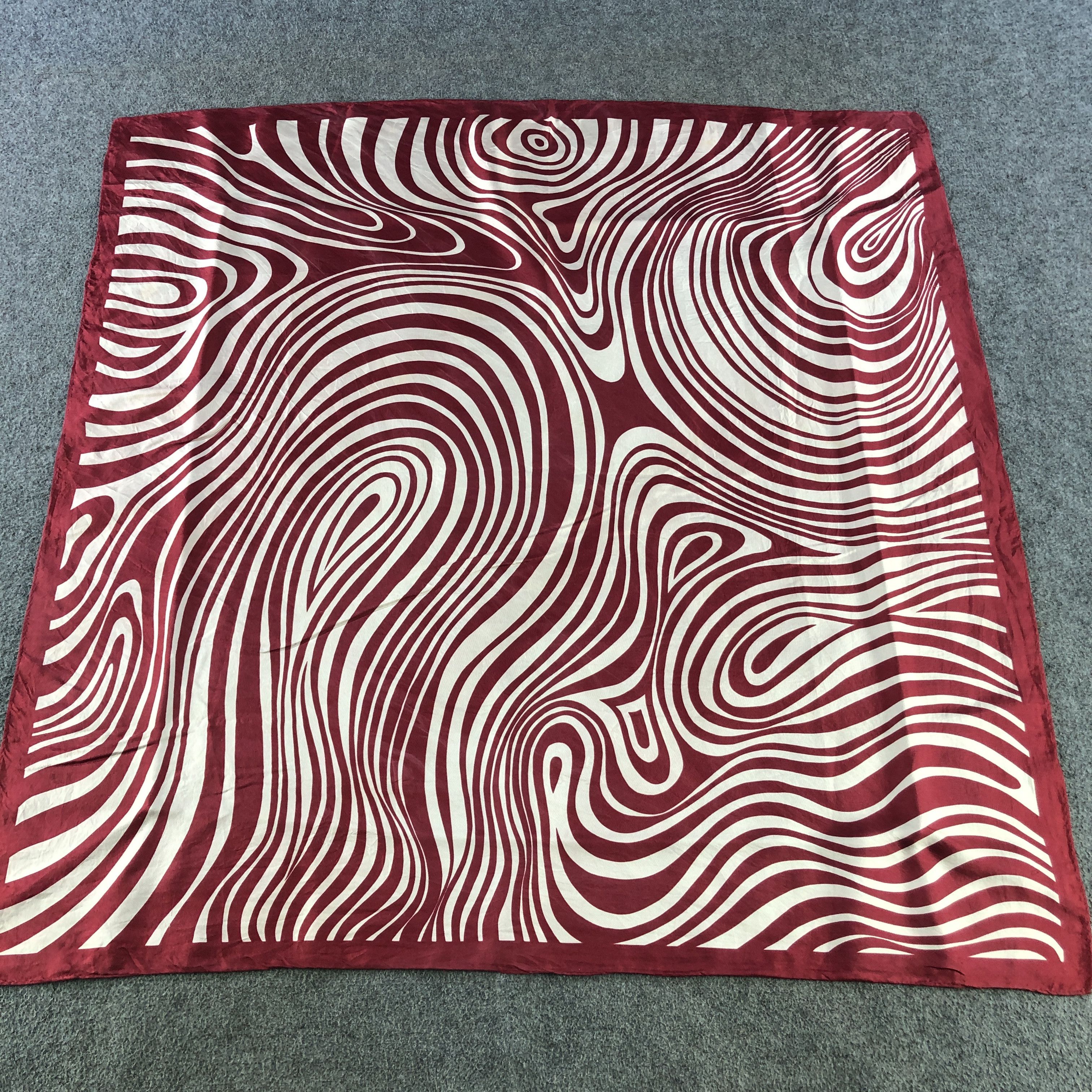 Vintage Vintage Luxury Abstract Silk Scarf M1365 Size ONE SIZE - 2 Thumbnail