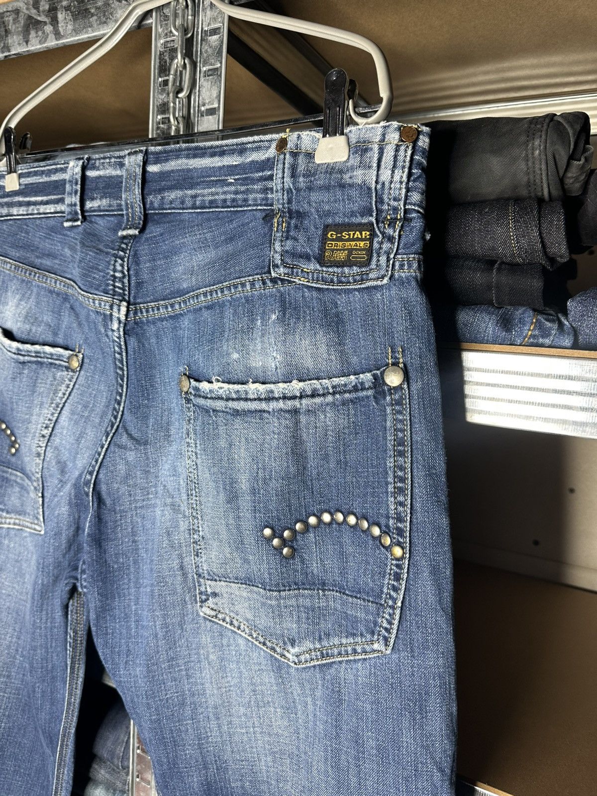 G-Star G-Star Raw 33-01 S/E 11 01 Studded Denim Jeans Size W34 L34 Size US 34 / EU 50 - 5 Thumbnail