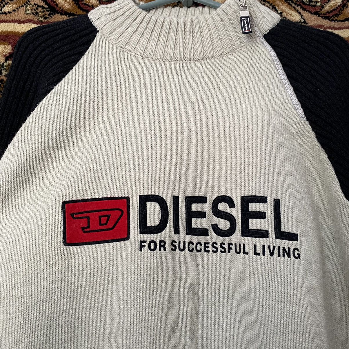 Diesel Grail Vintage Diesel 90’s Big Logo Y2K 1/3 Zip Sweater Size US L / EU 52-54 / 3 - 3 Thumbnail
