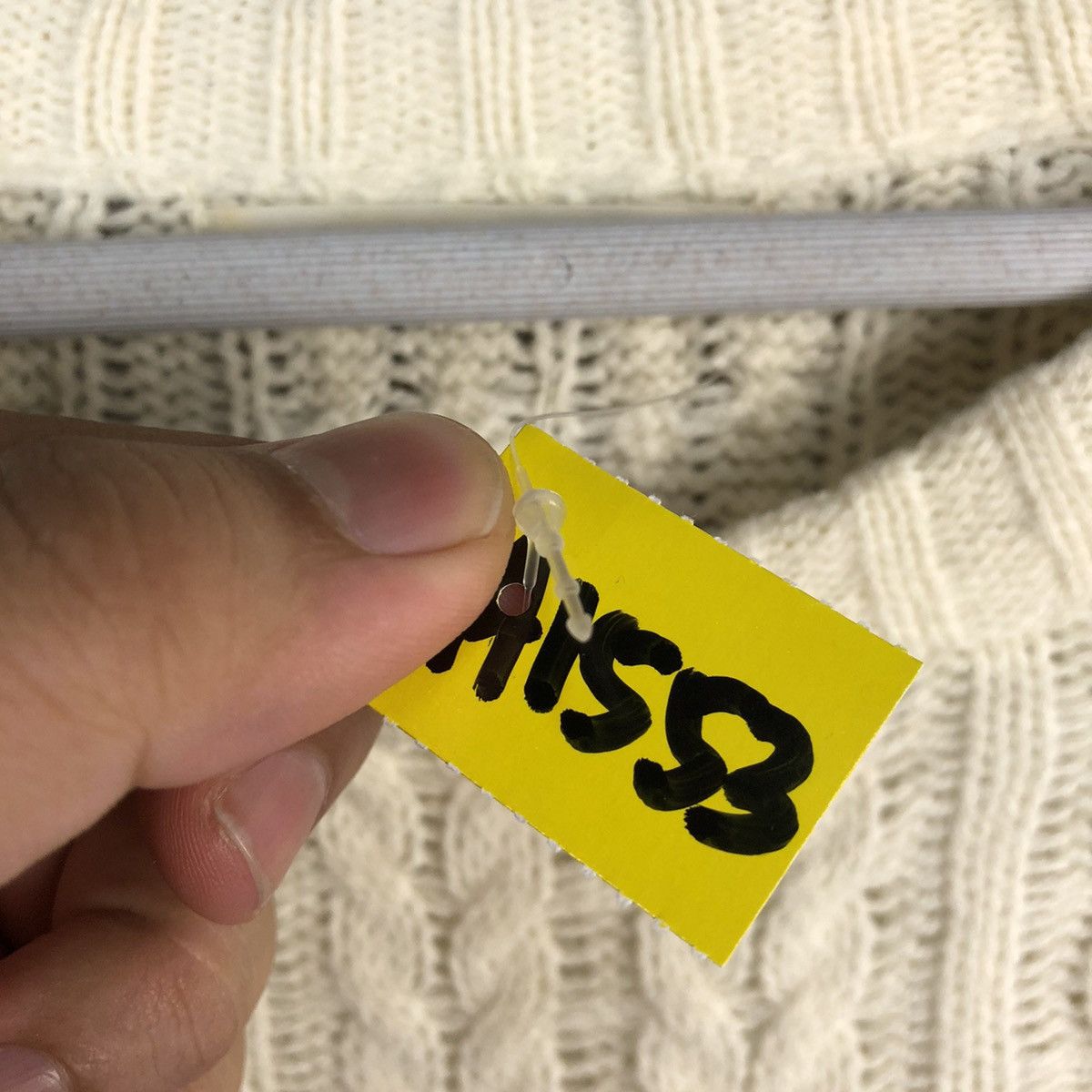Homespun Knitwear × Japanese Brand Ray Cassim White cable Knitwear #A1553 Size S / US 4 / IT 40 - 10 Thumbnail