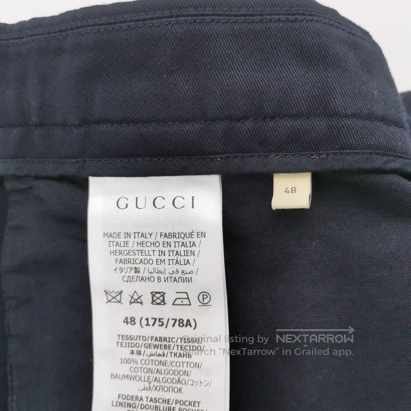 Gucci Black Chino Shorts with Button Closure. Size US 32 / EU 48 - 6 Thumbnail