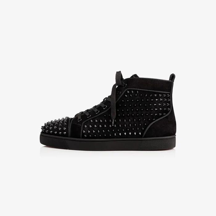 Christian Louboutin o1s1wg111025 Louis Orlato Flat High Sneaker in Black Size US 12 / EU 45 - 2 Thumbnail