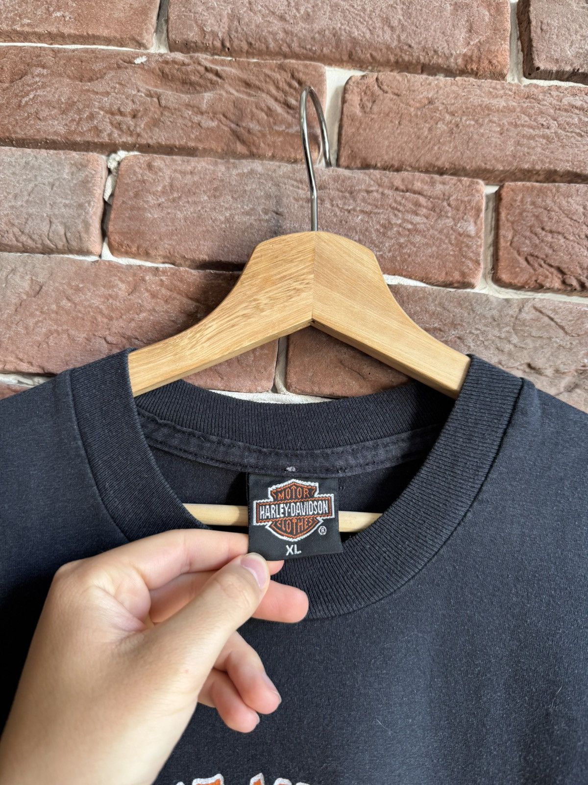 Harley Davidson Vintage 1991 3d emblem the great American hog Harley tee 90s Size US XL / EU 56 / 4 - 5 Thumbnail