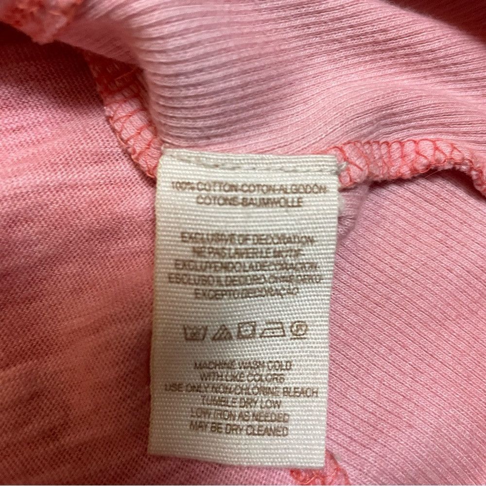 Free People Free People Shell Stitch Long Sleeve Coral Pink Henley Size Size XS / US 0-2 / IT 36-38 - 8 Thumbnail