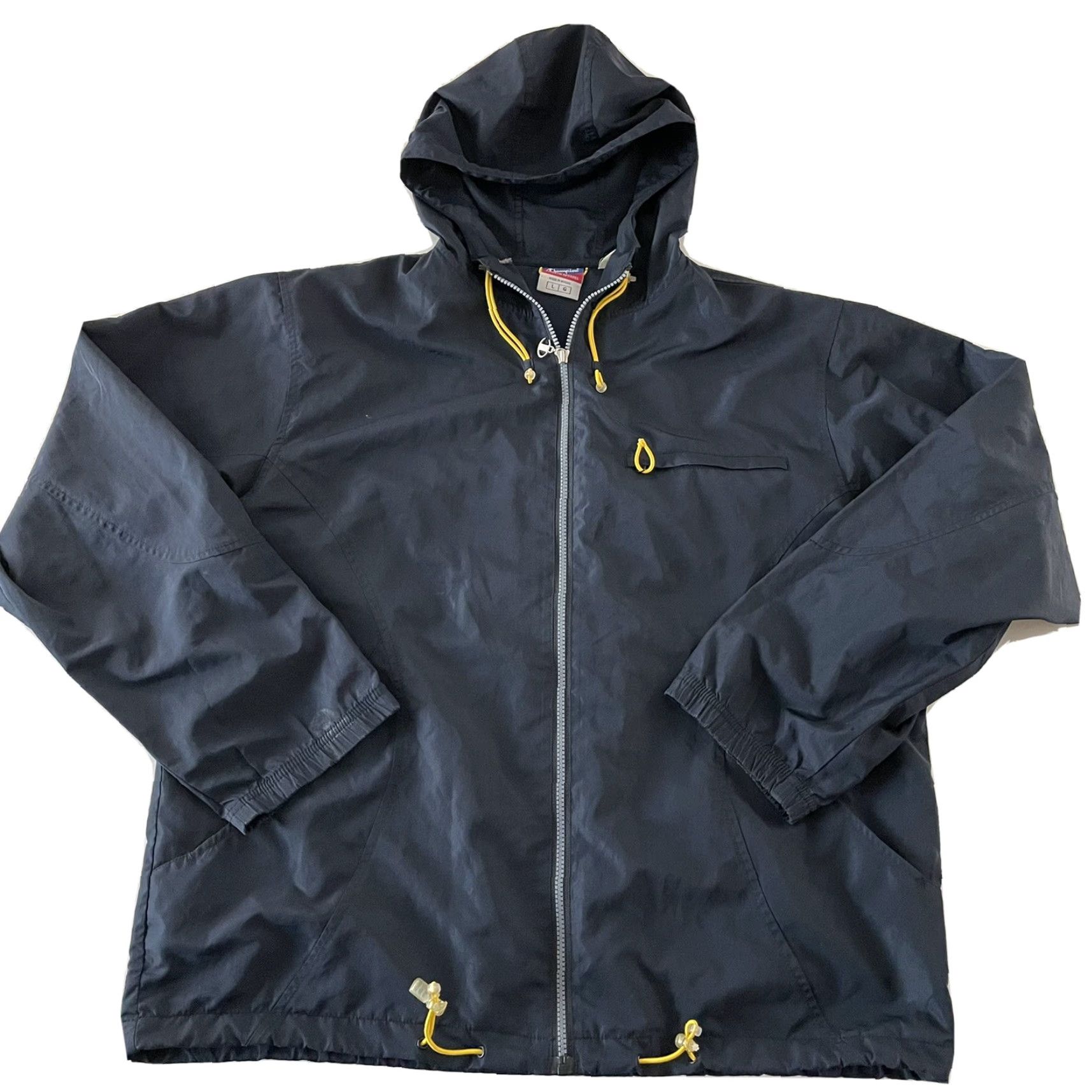 Champion Champion Windbreaker Jacket Mens L Blue Nylon Hooded Full Zip Zip Front Windbreaker Jacket Blue L Mens Size US L / EU 52-54 / 3 - 2 Thumbnail