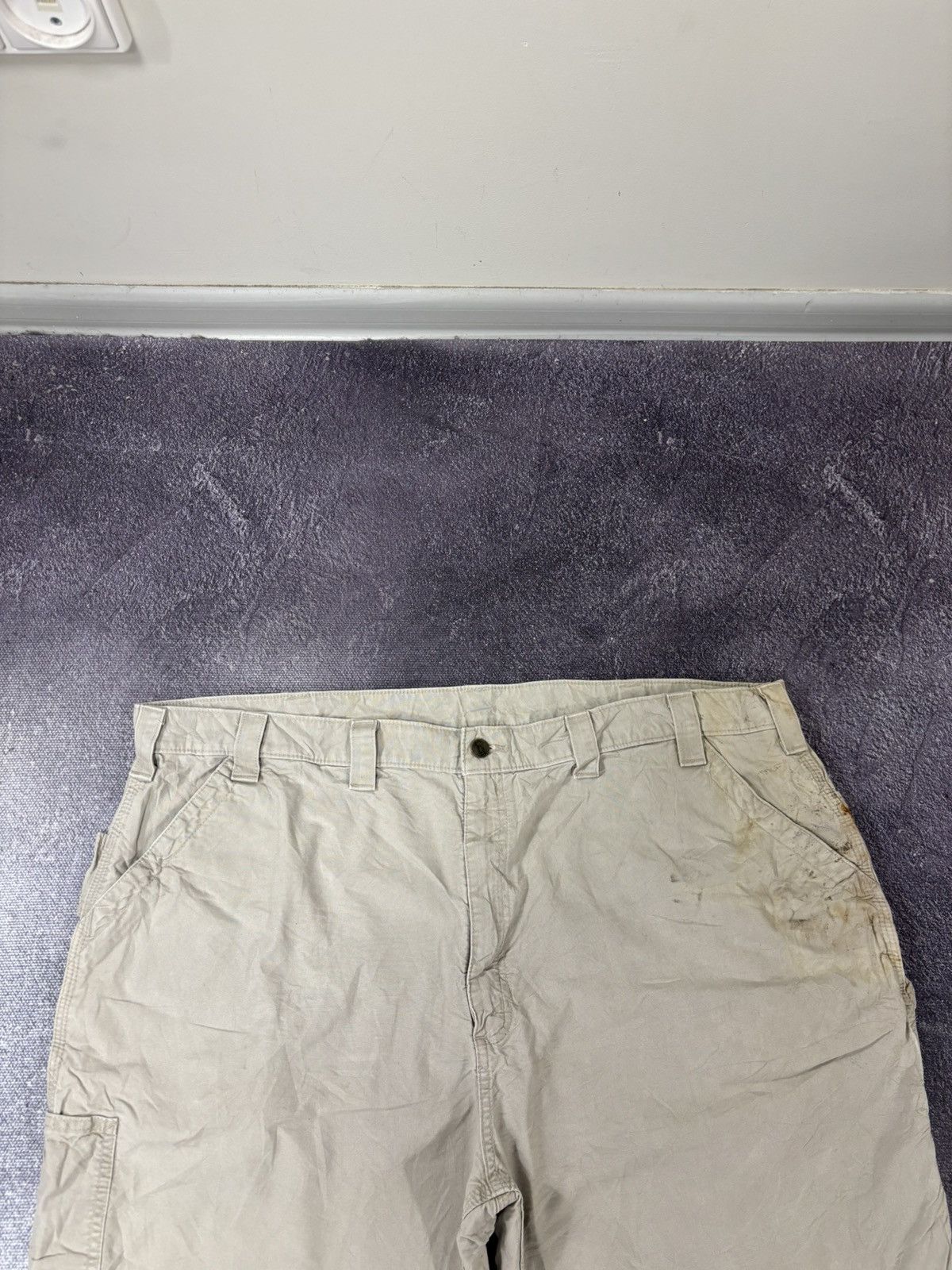 Carhartt Vintage Carhartt Y2K Beige Work Hype Baggy Shorts Size US 44 / EU 60 - 8 Thumbnail