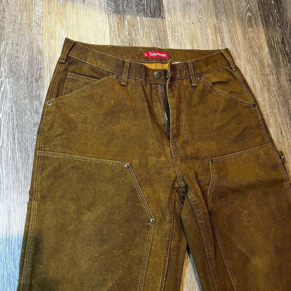 Pre-owned Supreme Canvas Double Knee Painter Pant In Tan