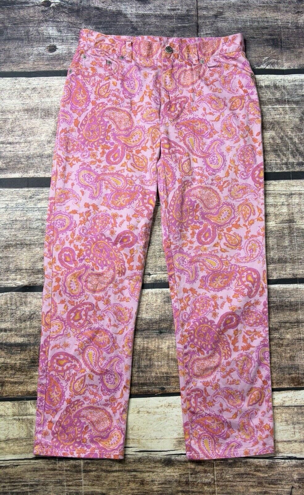 Lauren Ralph Lauren Lauren Ralph Lauren Pants Women Size 4 Paisley Pink Size 27" / US 4 / IT 40 - 2 Thumbnail