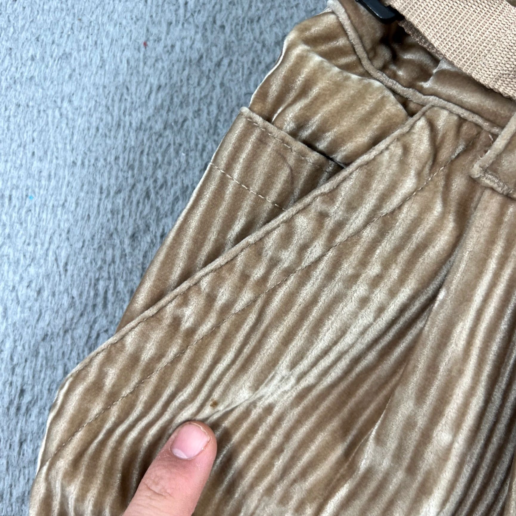 Vintage VINTAGE Bare Fox Pants Men M Brown Corduroy Carpenter Baggy Big Pocket Y2K Distressed Retro Hipster Size US 31 - 7 Thumbnail