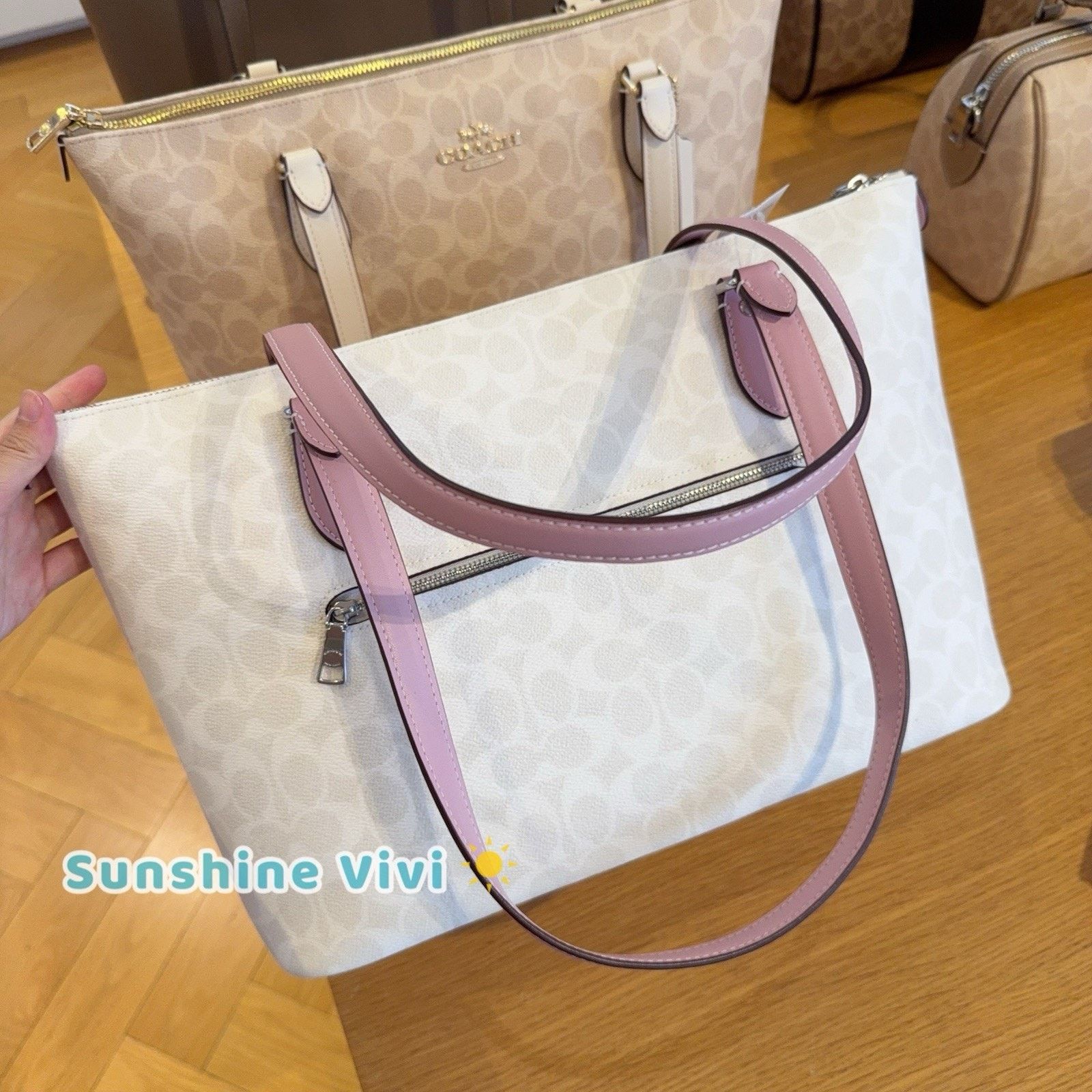 Coach NWT COACH Bundle CW381 Gallery&CW778 Wallet Chalk Carnation Size ONE SIZE - 5 Thumbnail