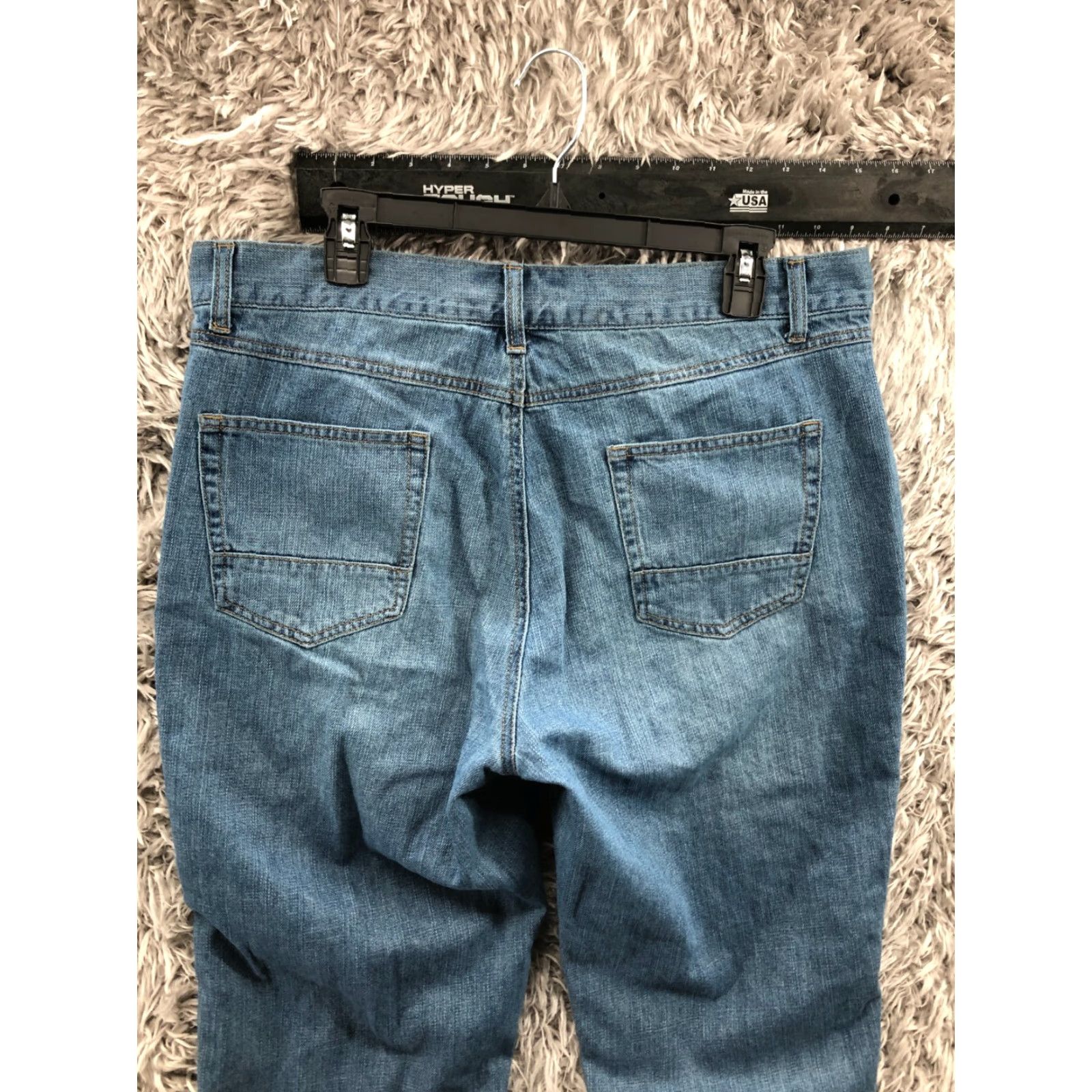 Vintage Sun Stone Jeans Size 34 Mens Mid Rise Medium Wash Blue Straight 5-Pocket Denim Cotton Blend Regular Belt Loops Sun Stone Brand Mens Jeans Size US 34 / EU 50 - 7 Thumbnail