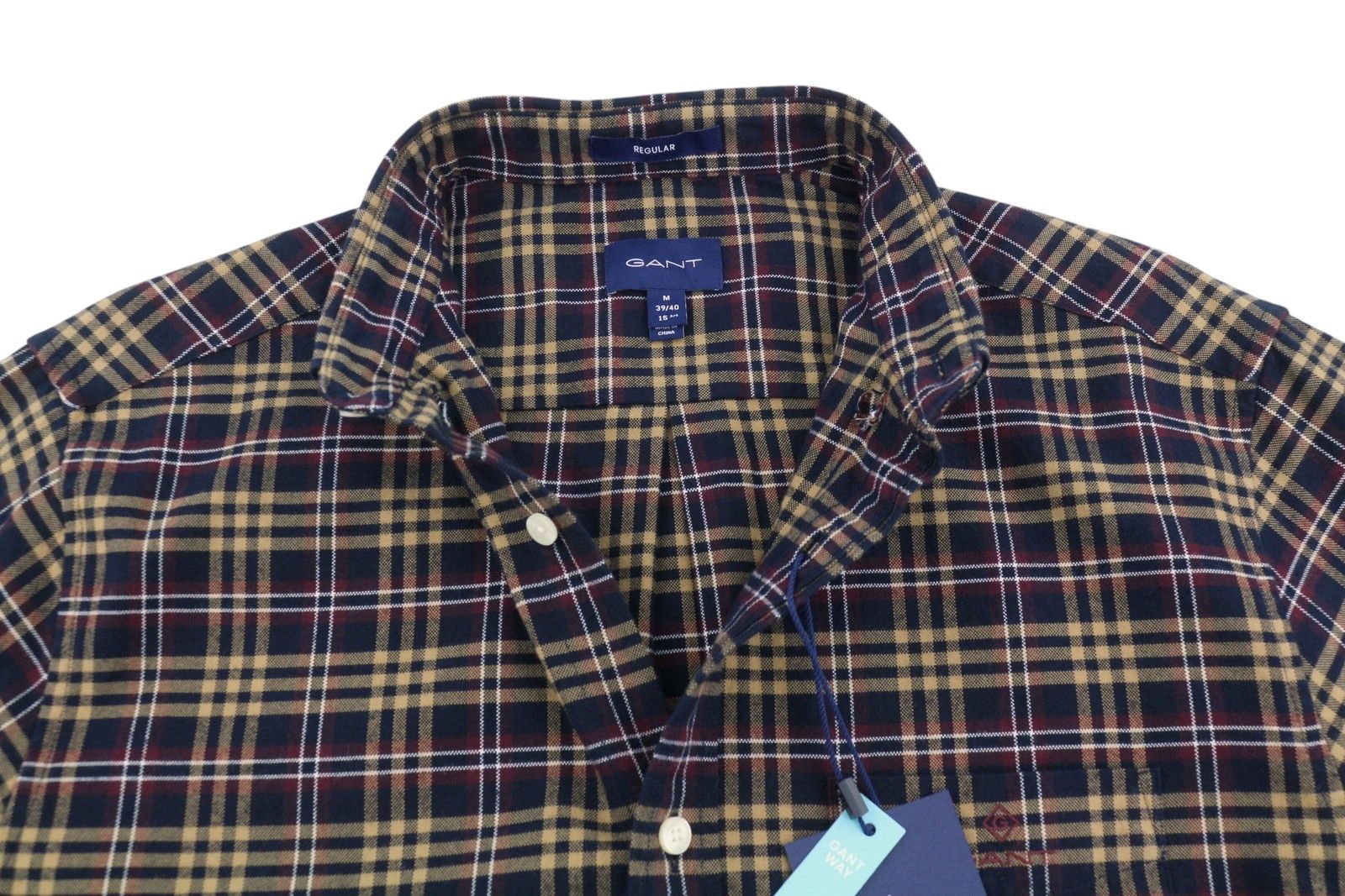 Gant REG BRUSHED OXF CHECK M Royal Port Red Button 87505 Size US M / EU 48-50 / 2 - 4 Thumbnail