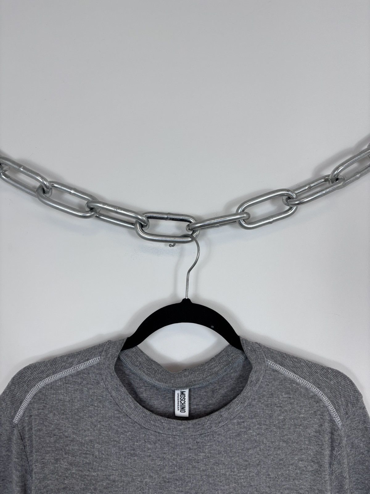 Moschino Moschino Underwear Women’s Grey Peace Love T-Shirt Tee Size L / US 10 / IT 46 - 3 Thumbnail