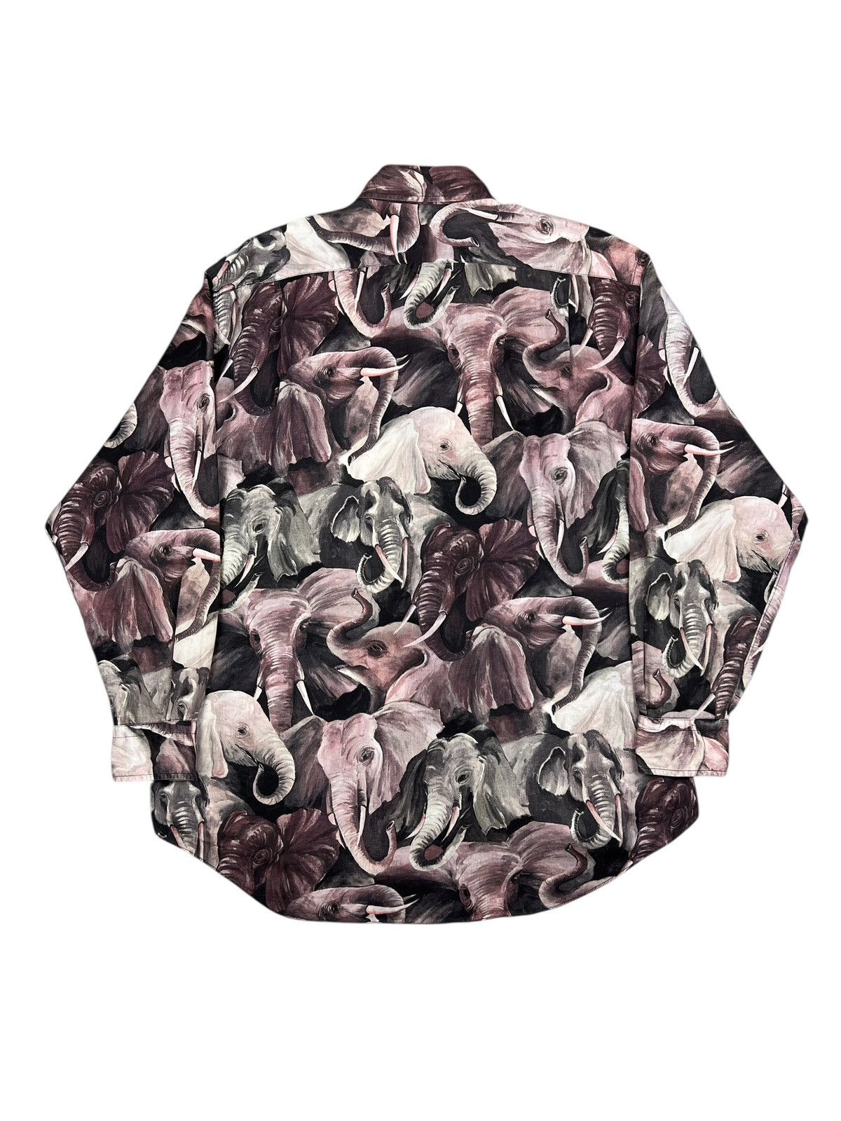 Paul Smith × Vintage 90s Paul Smith Elephant Motif Button Up Shirt Size US L / EU 52-54 / 3 - 2 Thumbnail