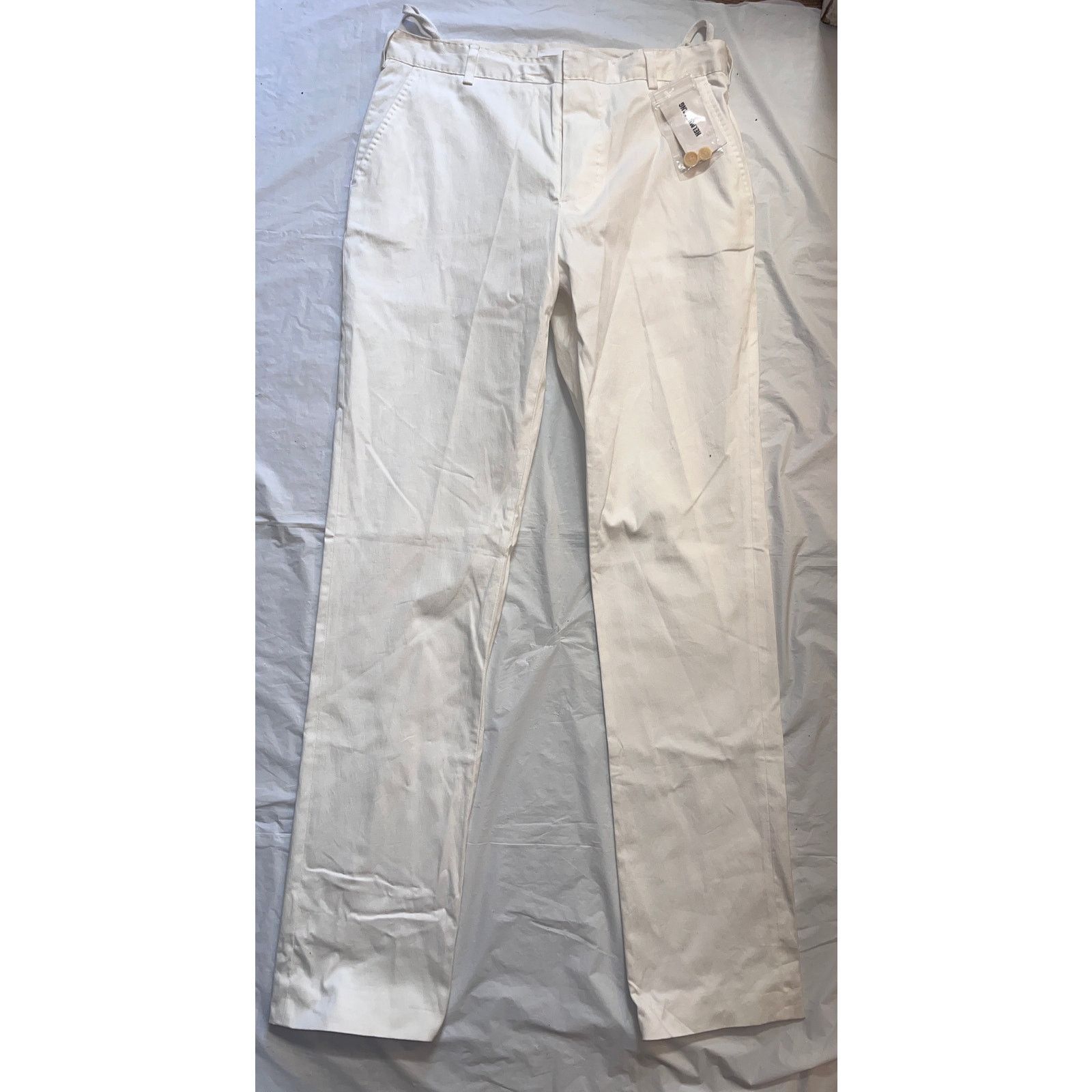 Helmut Lang Vtg Helmut Lang Archive Made in Italy White Pants SZ: 44 Size 30" / US 8 / IT 44 - 16 Thumbnail