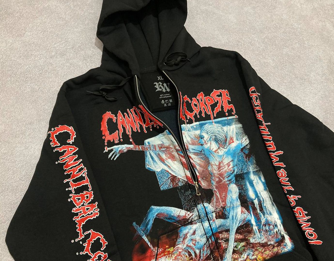 Band Tees Zip Hoodie Cannibal Corpse - Tomb of the Mutilated Size US XL / EU 56 / 4 - 4 Thumbnail