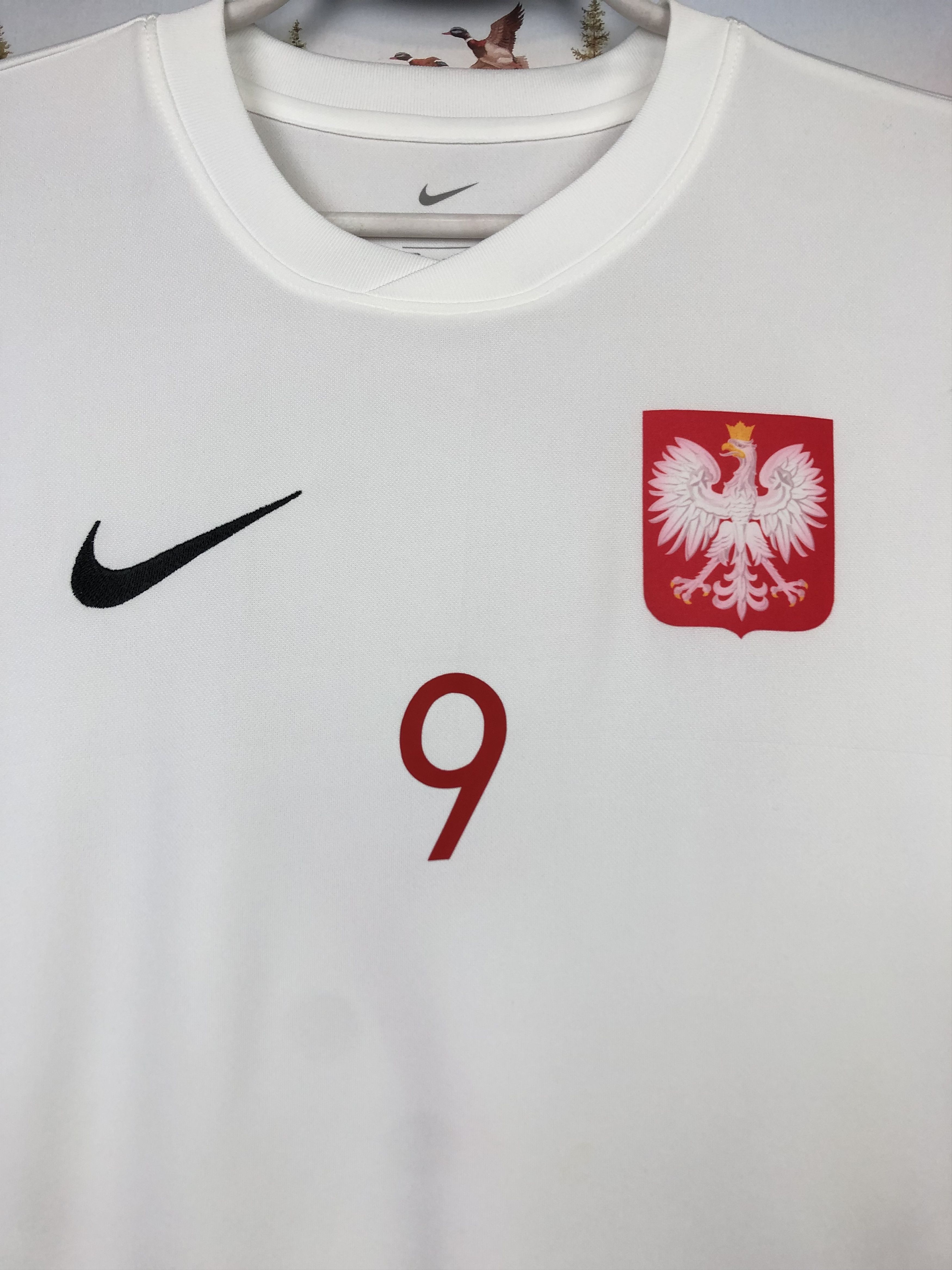 Nike Poland football shirt Soccer Nike Lewandowski Jersey Tee Size US S / EU 44-46 / 1 - 3 Thumbnail