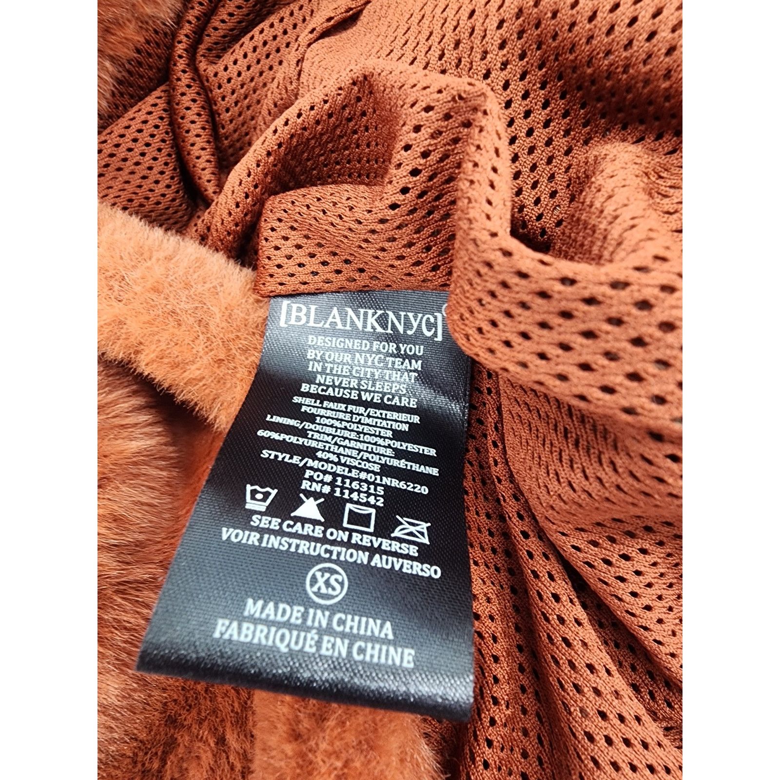 BLANKNYC Blank NYC Burnt Orange Fuzzy Pullover Jacket Women's Size XS Size XS / US 0-2 / IT 36-38 - 6 Thumbnail