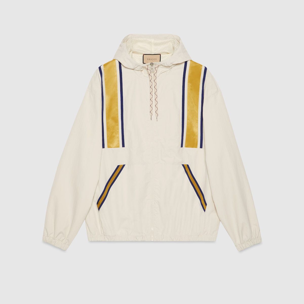 Gucci L Gucci Nylon Zip Jacket Windbreaker I Feel White Yellow Size US L / EU 52-54 / 3 - 1 Thumbnail