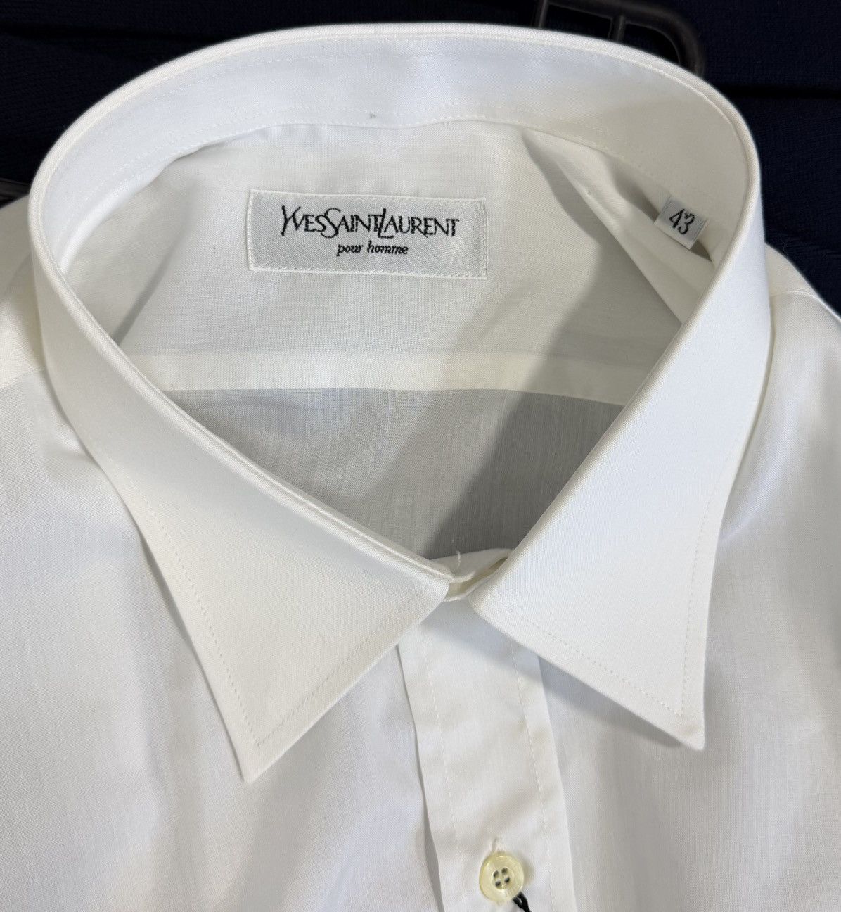 Yves Saint Laurent Yves Saint Laurent Shirt New With Tags White Small Logo Size US XL / EU 56 / 4 - 3 Thumbnail