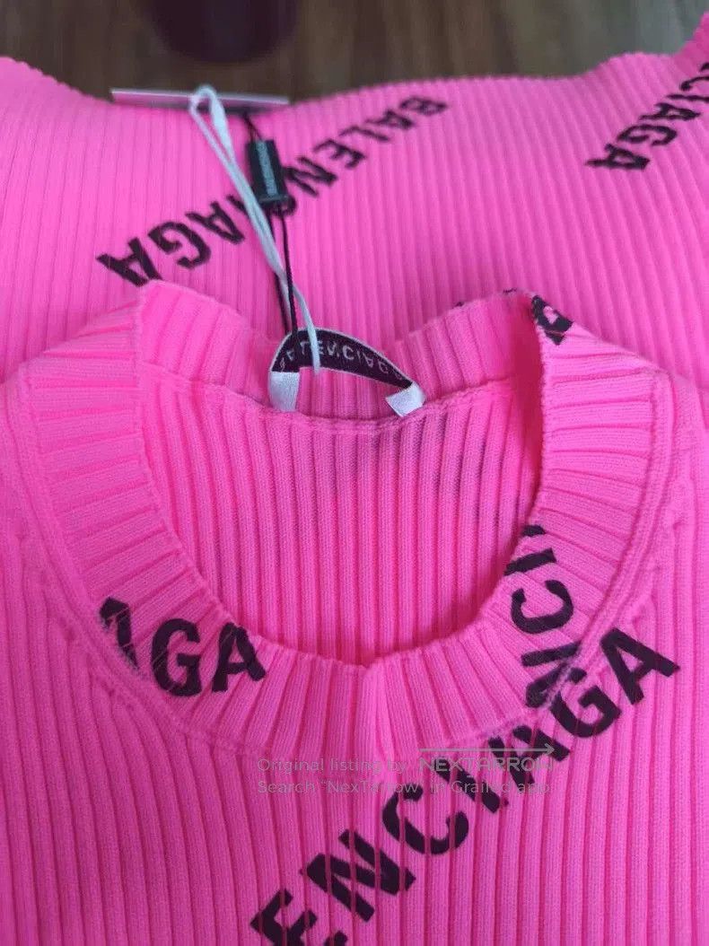 Balenciaga Balenciaga Pink Logo Sweater. Size US M / EU 48-50 / 2 - 8 Thumbnail