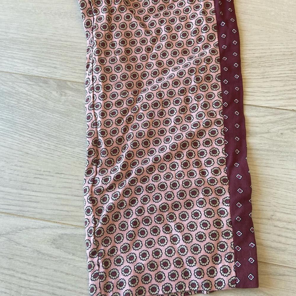 Zara Zara Red and Pink Floral Patterned Pants Size US 26 / EU 42 - 4 Thumbnail