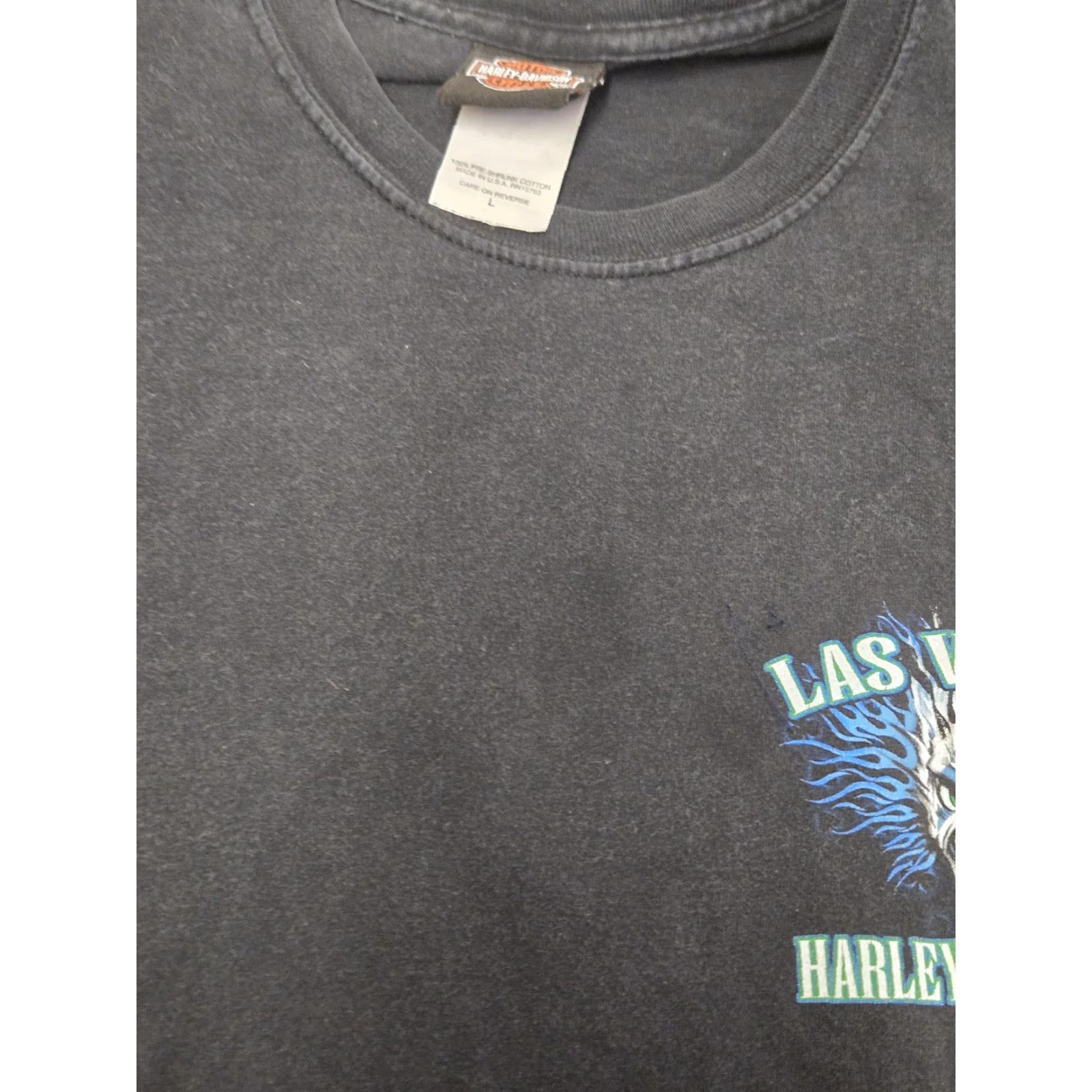 Harley Davidson Harley-Davidson Shirt Mens Large Black Las Vegas Clown Graphic Long Sleeve 2007 USA Size US L / EU 52-54 / 3 - 3 Thumbnail