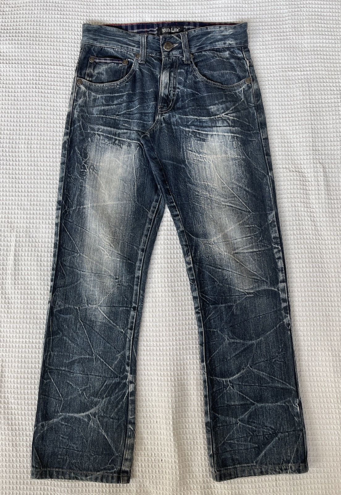 Hysteric Glamour Vintage 90s🔥WILD LIFE🔥Thunder Blue Jeans LGB Style Size US 31 - 3 Thumbnail