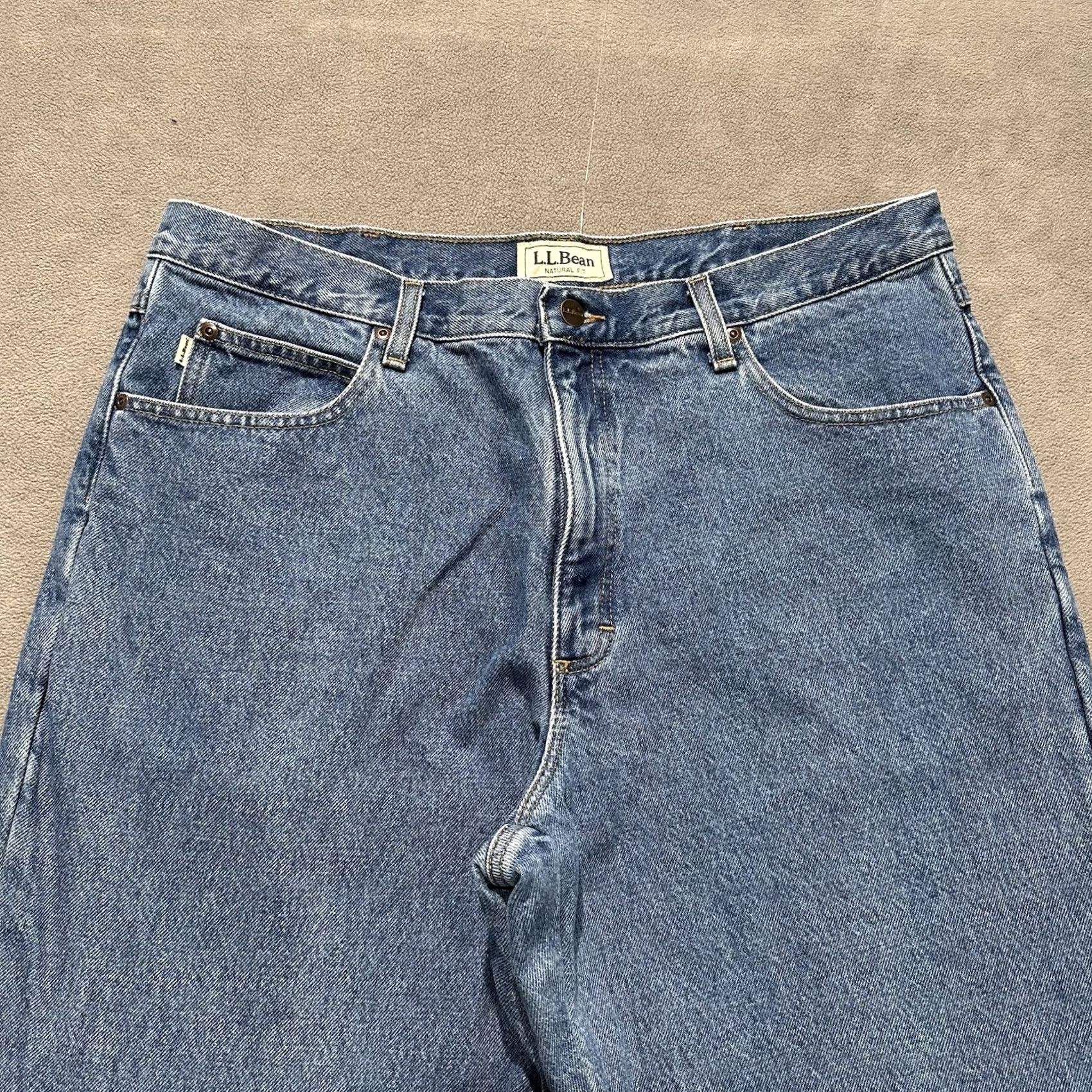 Vintage VINTAGE L.L. Bean Jeans Mens 38x34 Blue Denim 5-Pocket Relaxed Straight Regular Size XS? Size US 38 / EU 54 - 4 Thumbnail